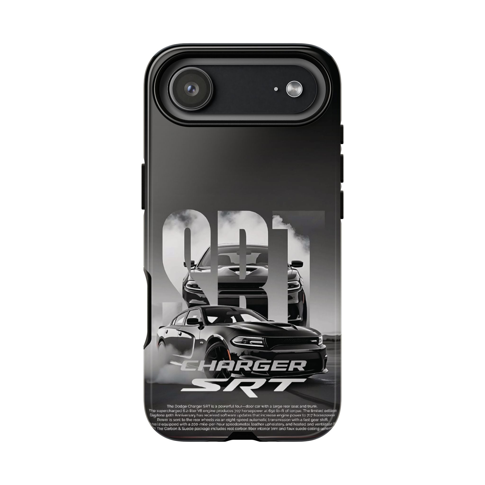 Charger SRT Tough Cases Phone Case — Monochrome Muscle Car Design