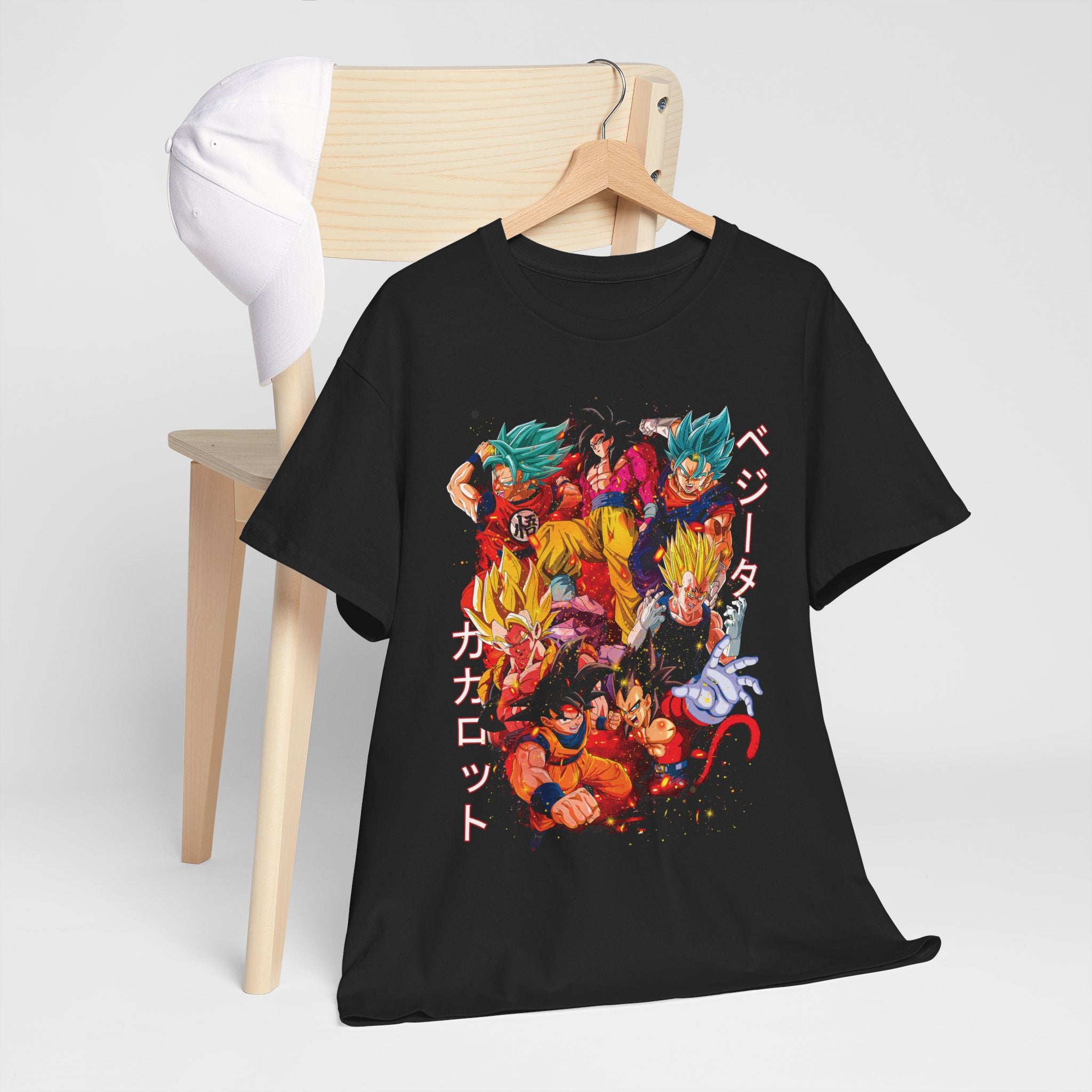 Dragon Warriors Anime Tee – Japanese Text Graphic Shirt