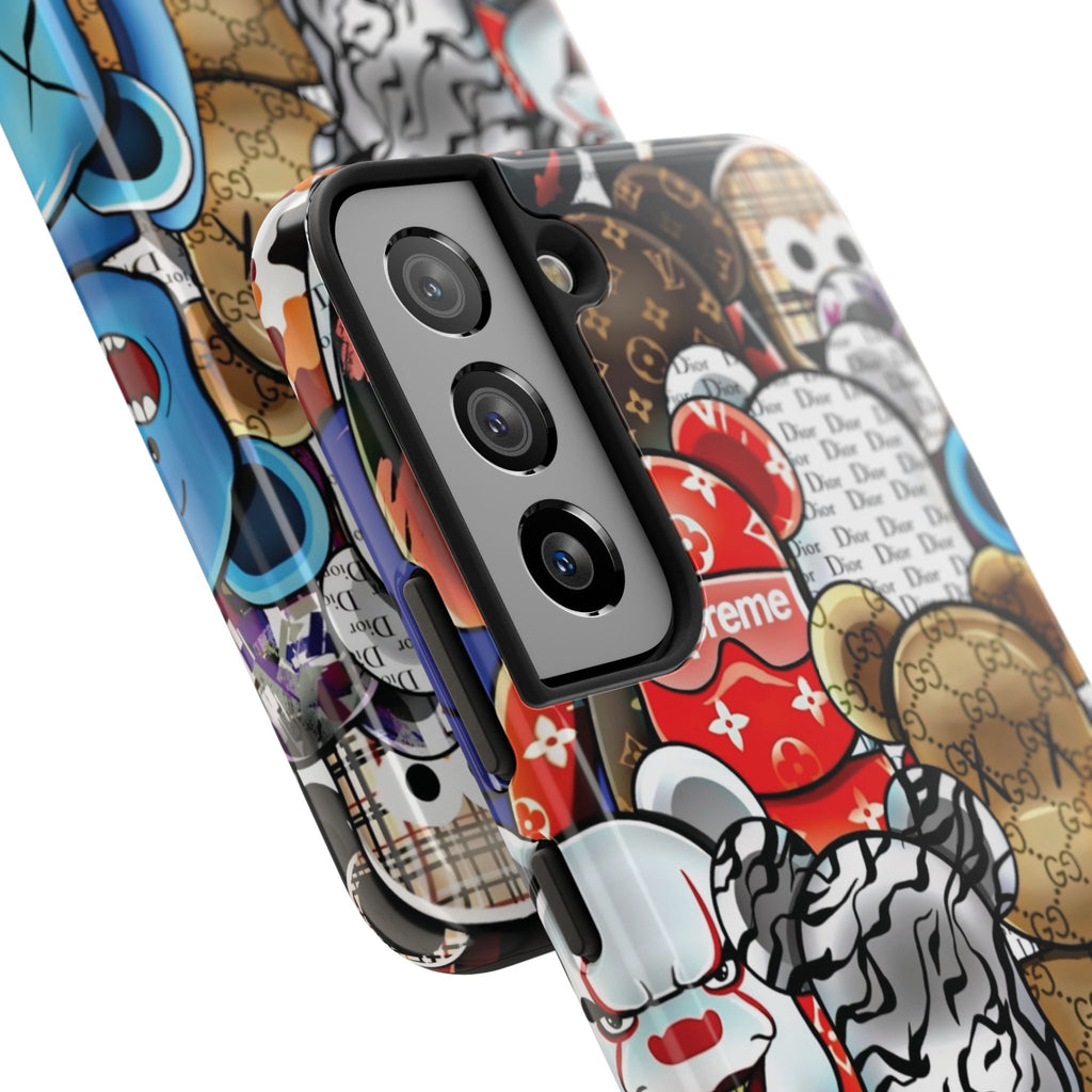 Trendy Bear Phone Case: Stylish Tough Protector for Streetwear Lovers, Gift for Teens, Unique Accessories for Holiday Celebrations