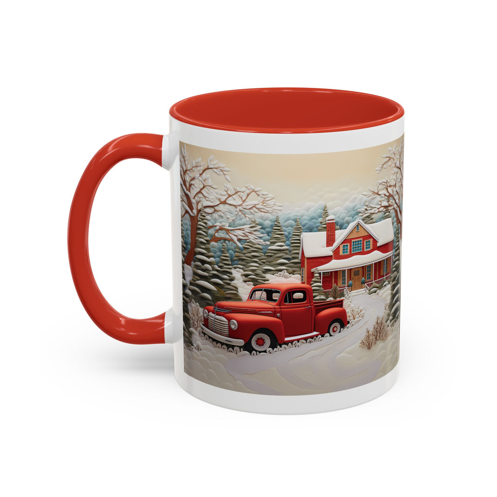 Winter Wonderland Accent Coffee Mug, Cozy Holiday Coffee Cup, Festive Gift for Coffee Lovers, Winter Decor Mug, Rustic Home Accent