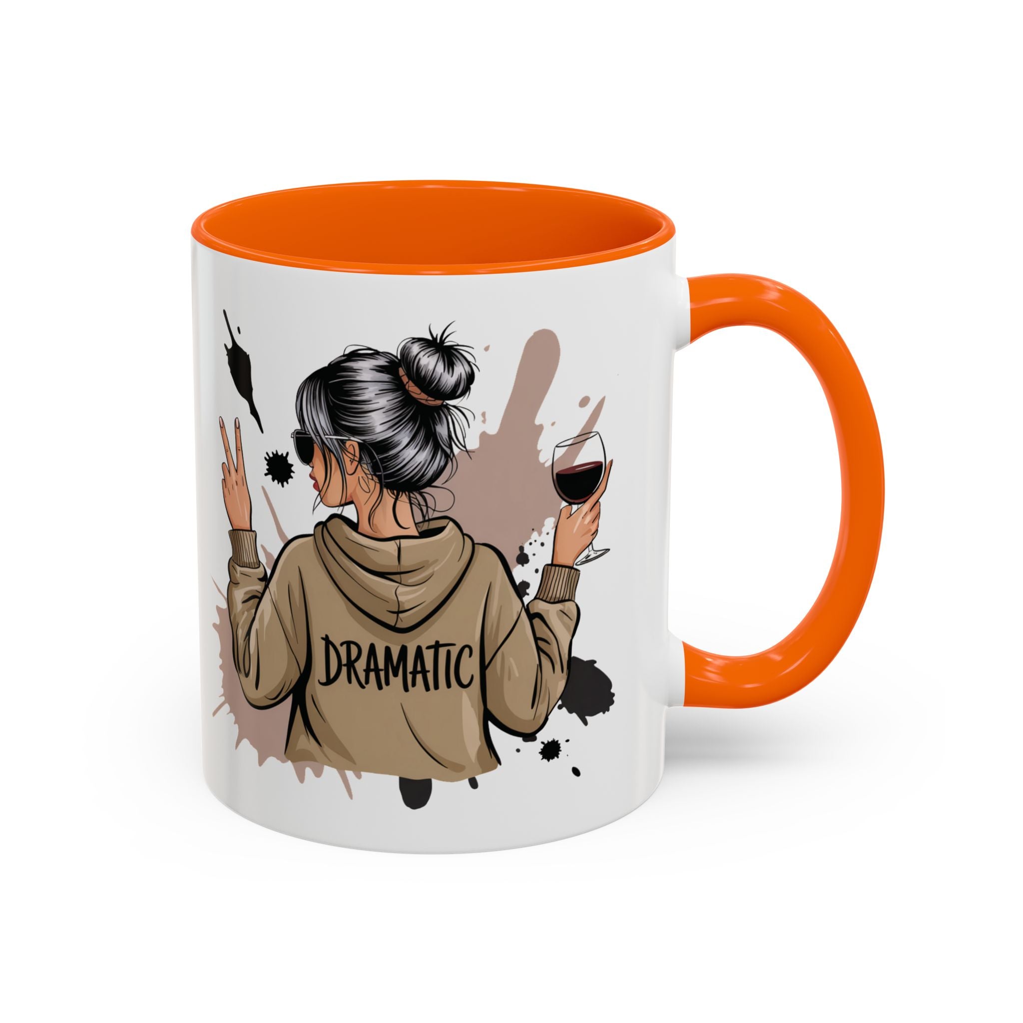 Dramatic Accent Coffee Mug | Fun Coffee Cup for Trendy Tea Lovers, Perfect Gift for Every Occasion, Quirky Drinkware