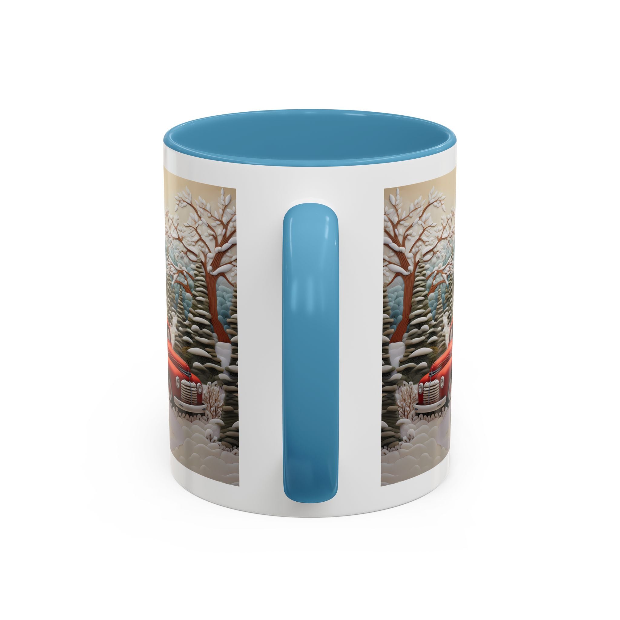 Winter Wonderland Accent Coffee Mug, Cozy Holiday Coffee Cup, Festive Gift for Coffee Lovers, Winter Decor Mug, Rustic Home Accent
