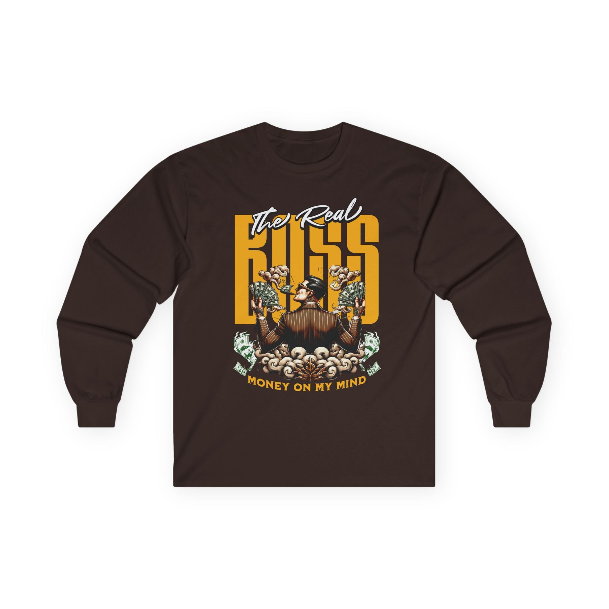 The Real Boss Long Sleeve Tee - Money On My Mind | Trendy Unisex Shirt, Gift for Entrepreneurs, Streetwear Fashion, Casual Outfit, [...]