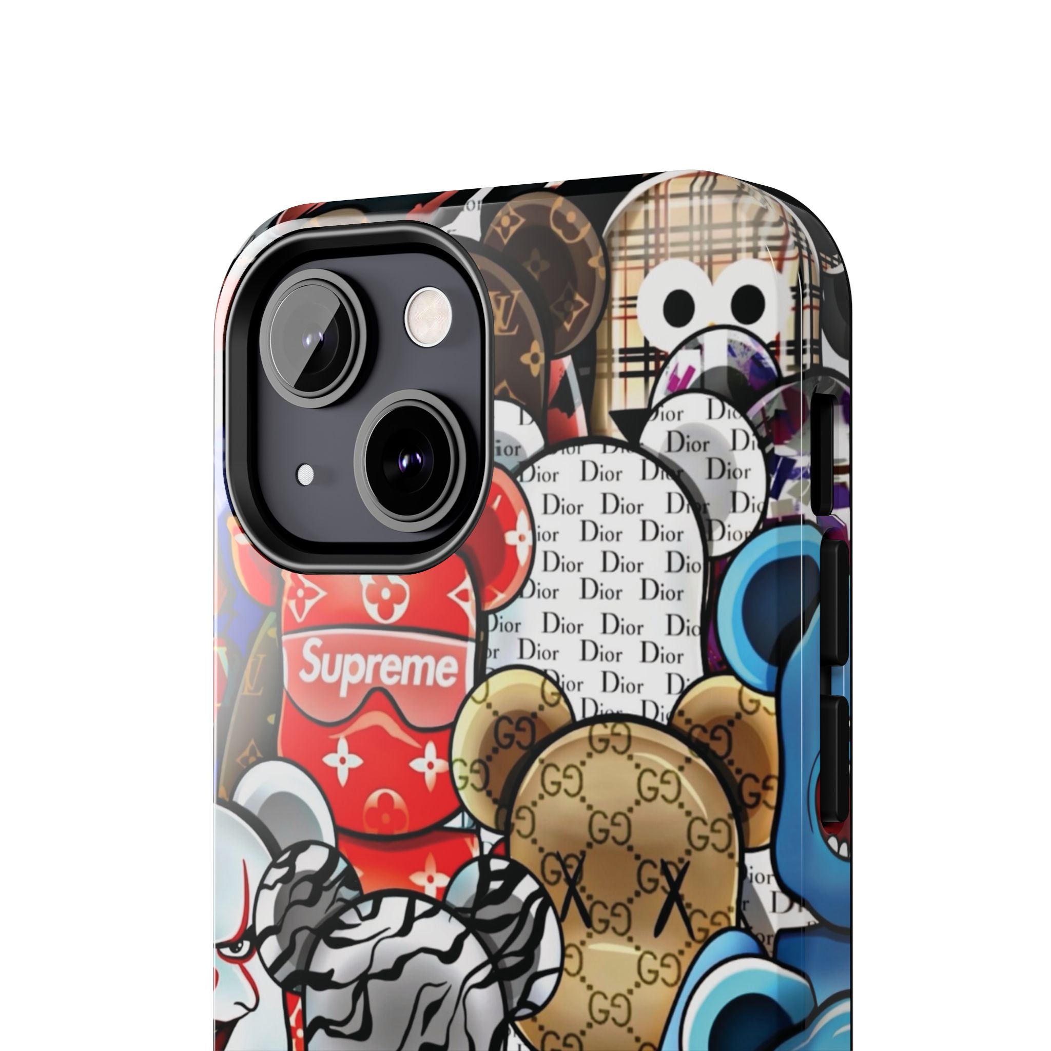 Trendy Bear Phone Case: Stylish Tough Protector for Streetwear Lovers, Gift for Teens, Unique Accessories for Holiday Celebrations