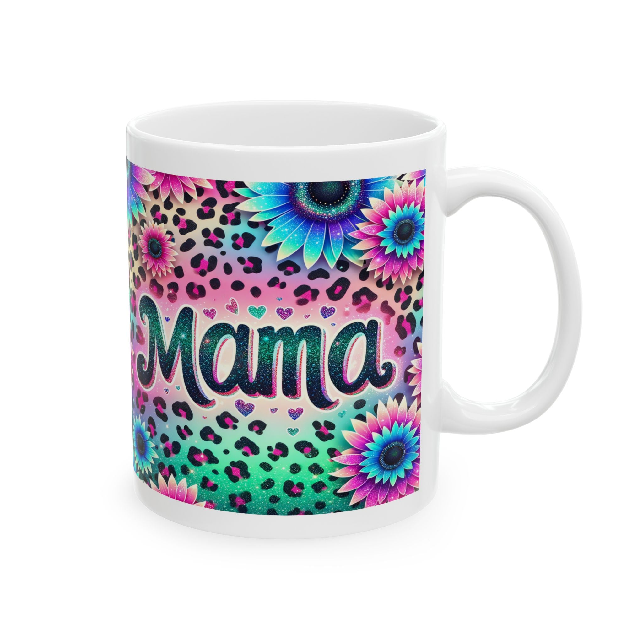 Colorful Floral Mama Mug - Perfect Gift for Moms, Birthday, Mother's Day, or Just Because, Personalized Mug, Tea or Coffee Lover