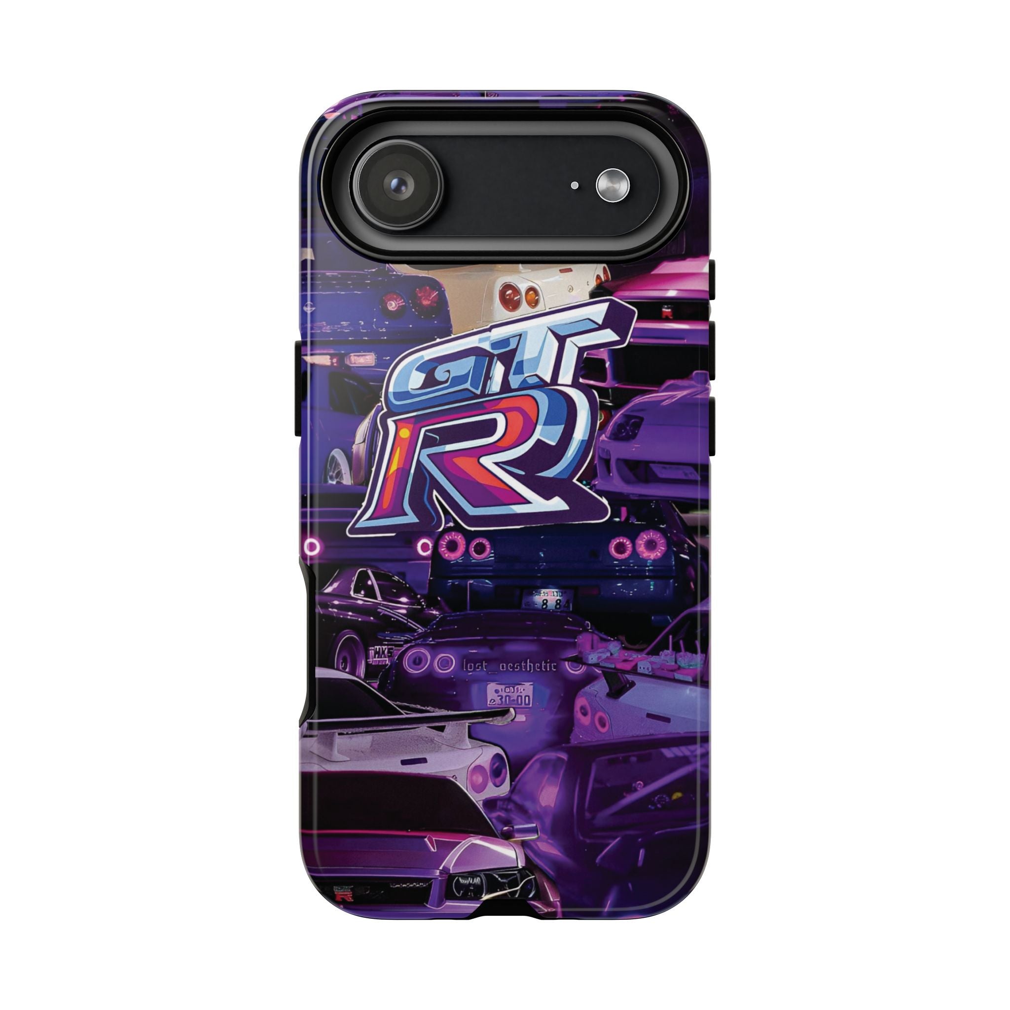 GTR Racing Phone Case – Neon Purple Sportscar Design