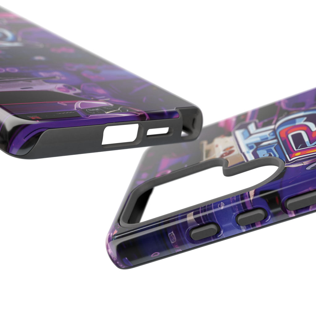 GTR Racing Phone Case – Neon Purple Sportscar Design