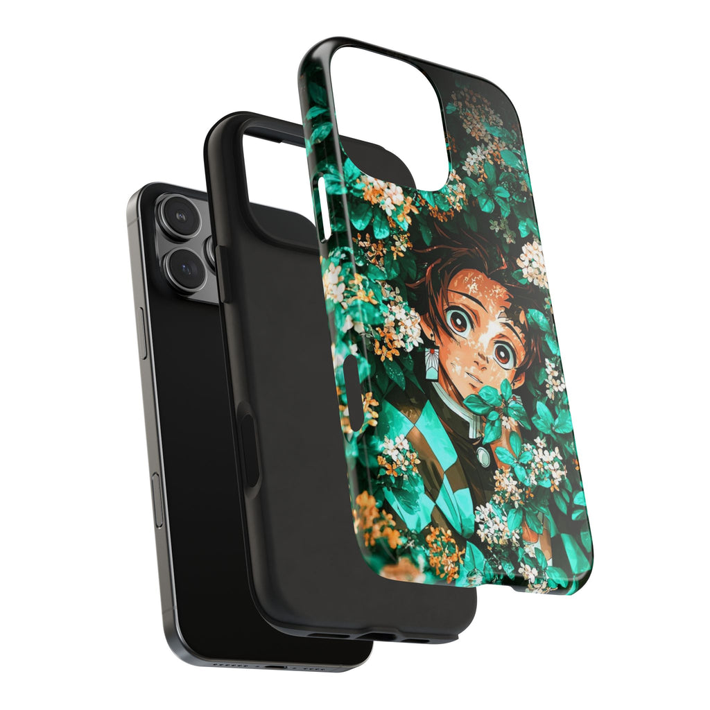 Floral Fantasy Tough Phone Cases | Trendy Phone Cover | Unique Gift for Nature Lovers | Durable Protection | Anime-Inspired Design