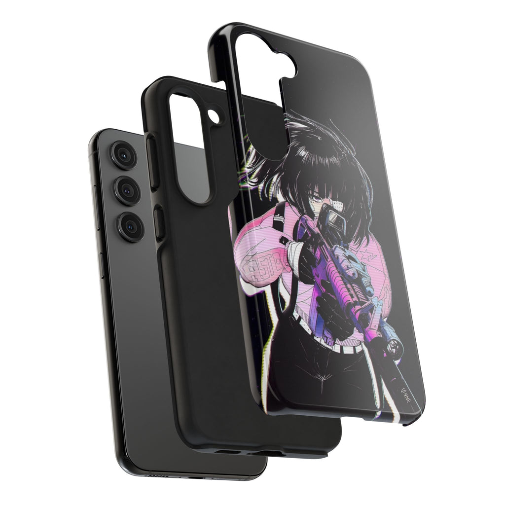 Anime-Style Tough Phone Cases with Edgy Designs, Perfect for Gamers, Cyberpunk Lovers, Gifts for Birthdays, Holidays, and Cosplay