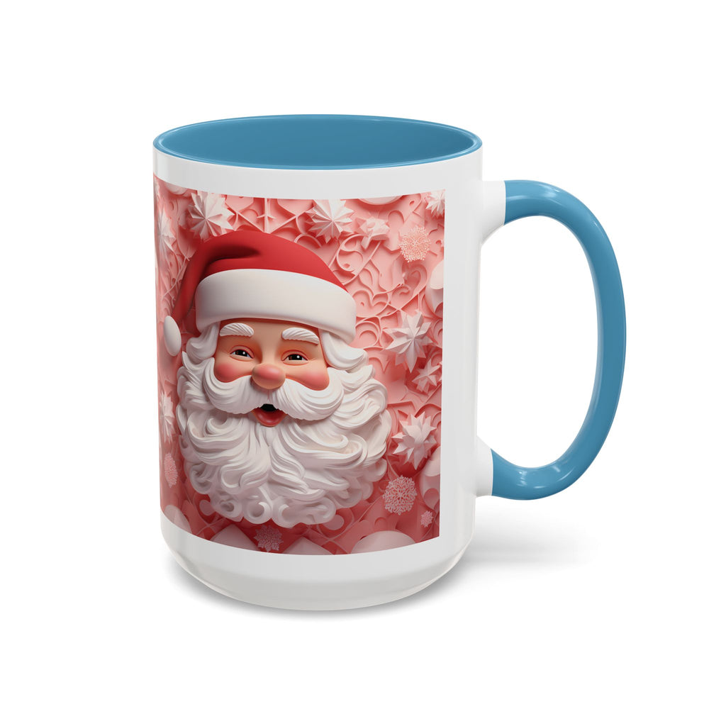 Festive Santa Coffee Mug, Christmas Mug, Holiday Gift, Winter Decoration, Cute Santa Artwork, Hot Cocoa Cup