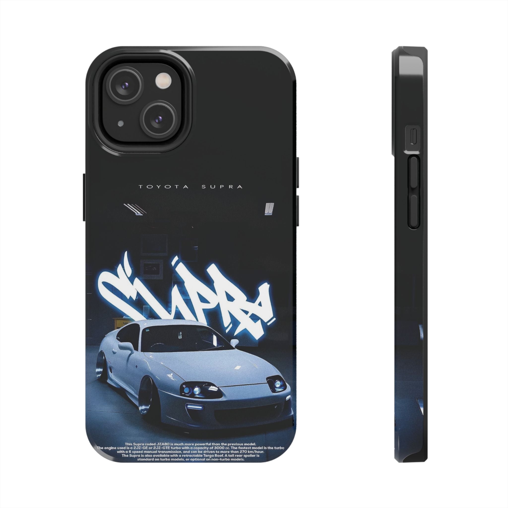 Toyota Supra Graffiti Phone Case - Tough & Stylish Protection for Car Enthusiasts
