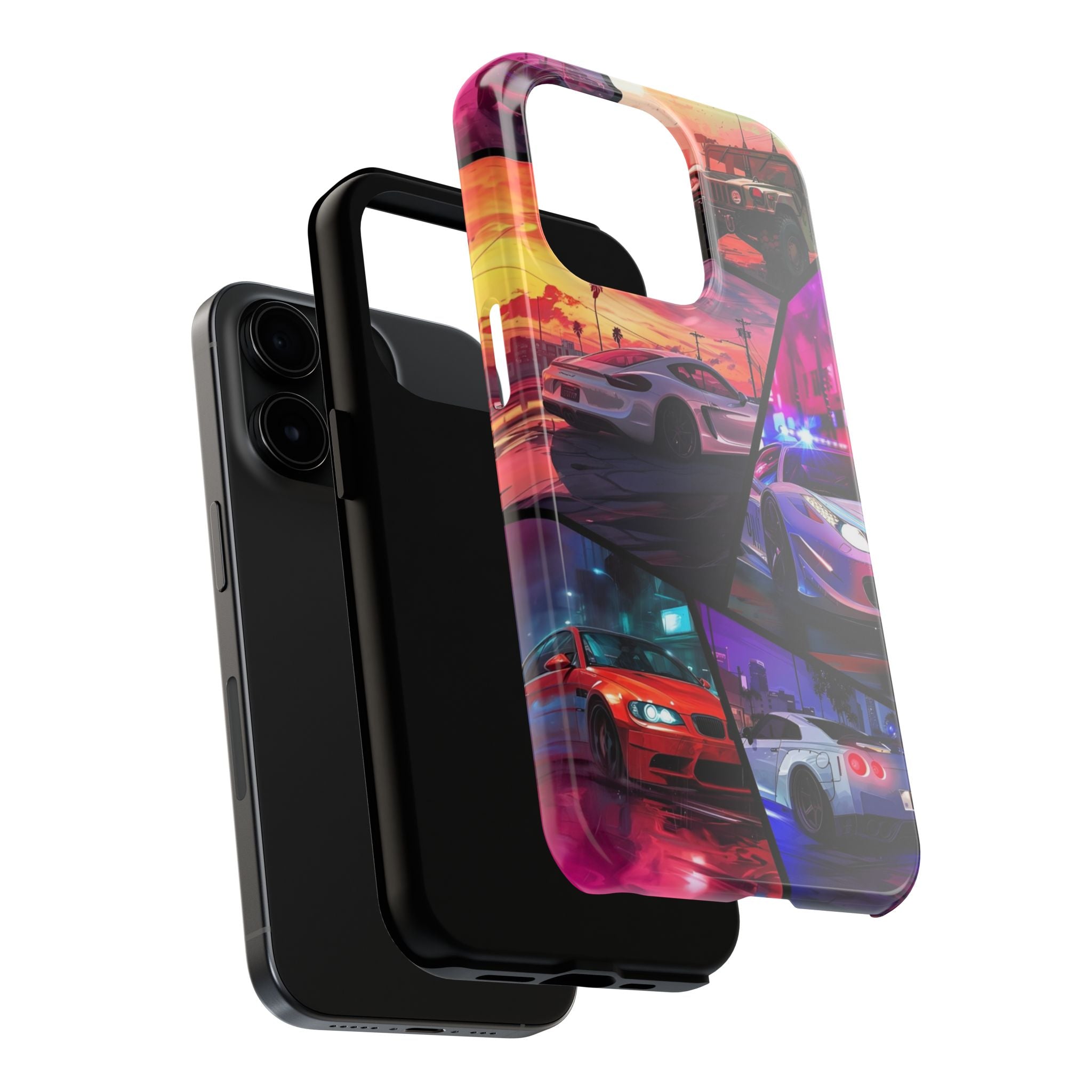 Vibrant Automotive Tough Phone Cases for Car Enthusiasts