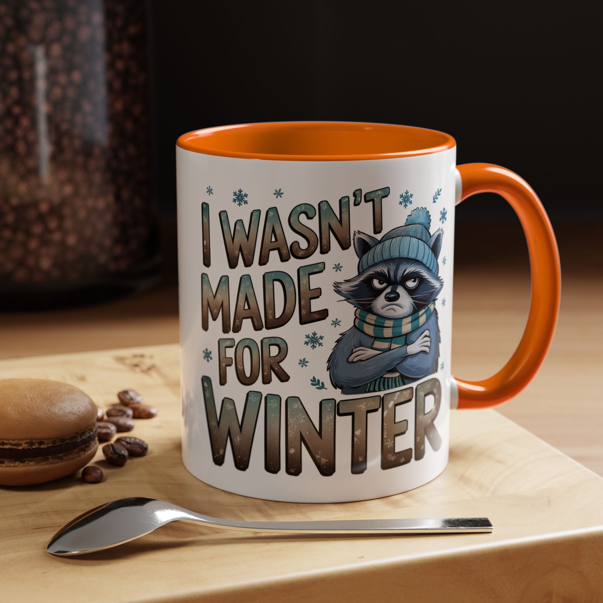 Winter-Themed Accent Coffee Mug with Raccoon Design - Fun Holiday Gift, Eco-Friendly Drinkware, Cute Kitchen Decor, Coffee Lover's [...]