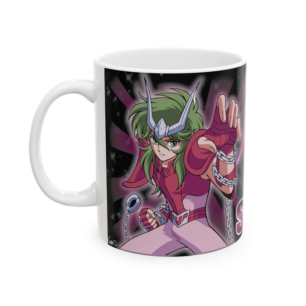 Shun Anime Character Ceramic Mug (11oz/15oz) – Pink Mecha Design