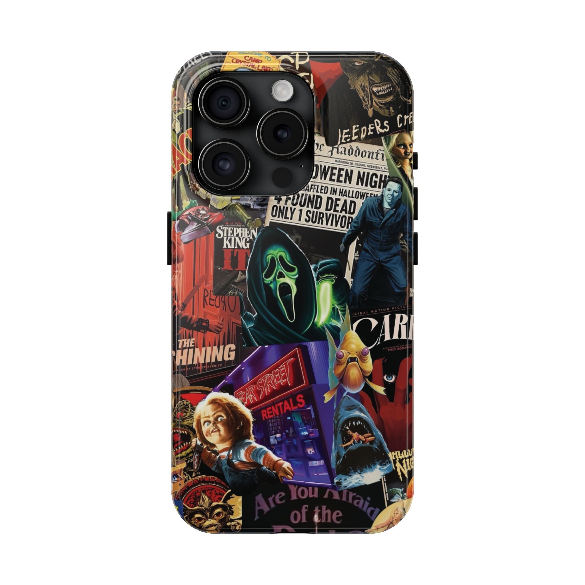 Spooky Horror Movie Phone Case | Tough Phone Cases for Horror Lovers, Halloween Gifts, Unique Accessories, Movie Night Essentials, [...]