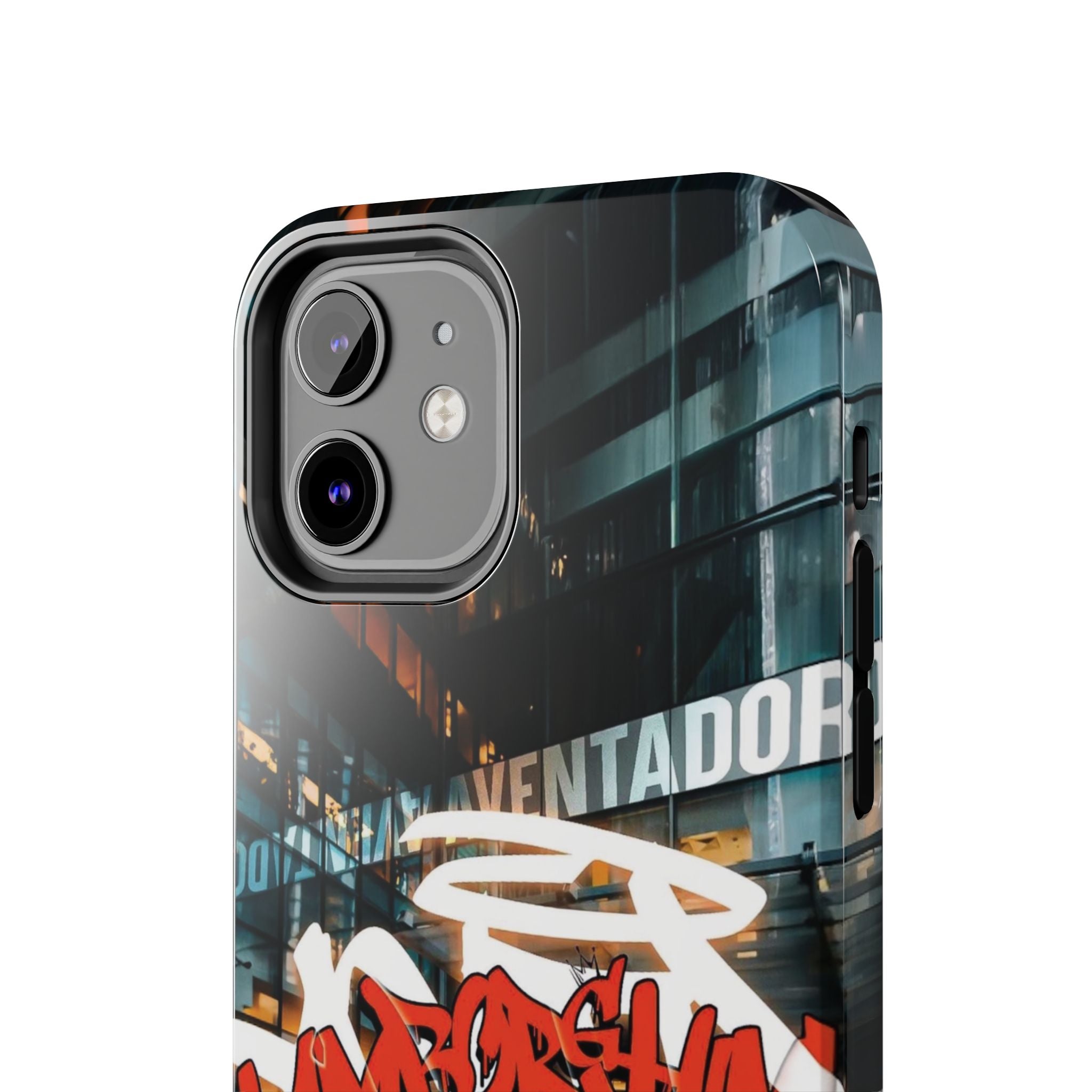 Urban Graffiti Tough Phone Case - Red Lamborghini Design