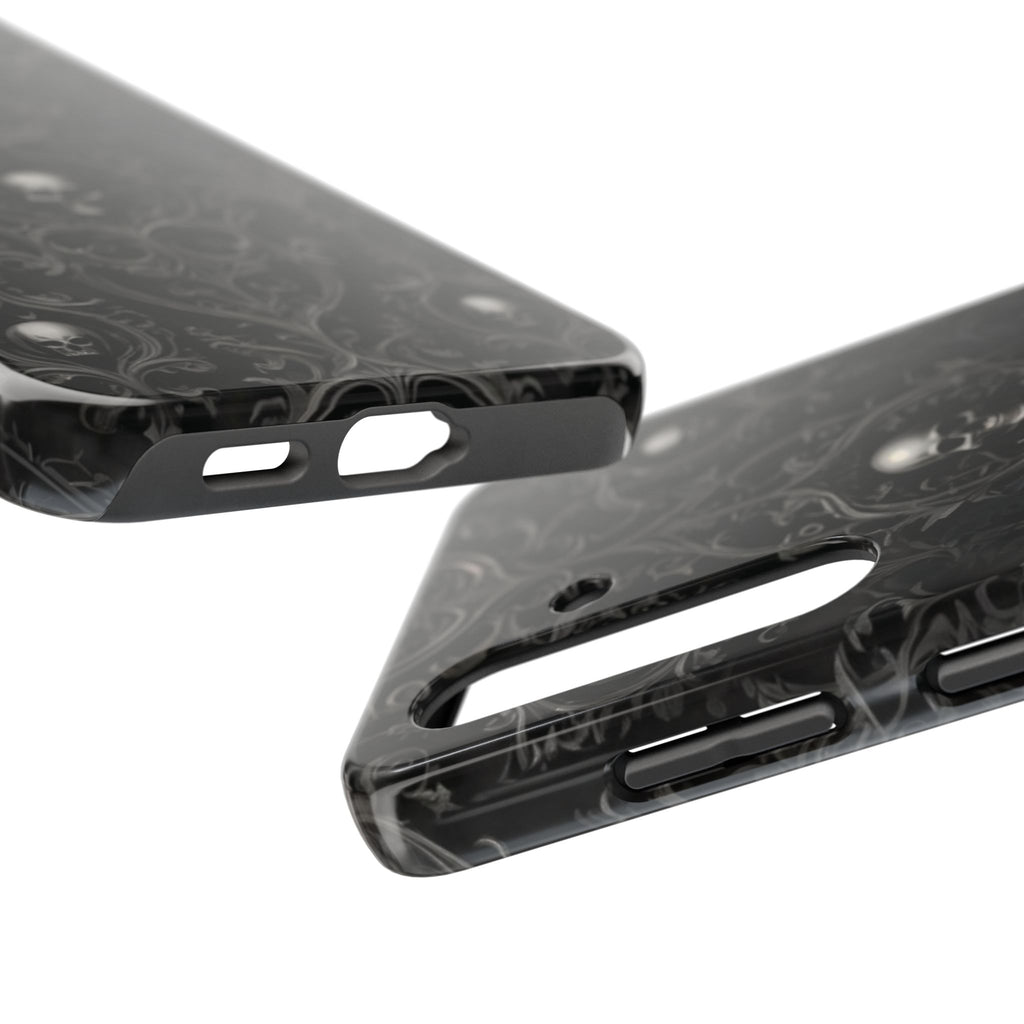 Gothic Skull Phone Cases - Tough Protection, Unique Gift for Halloween, Dark Aesthetic Accessory for Men and Women, Trendy Phone Cover