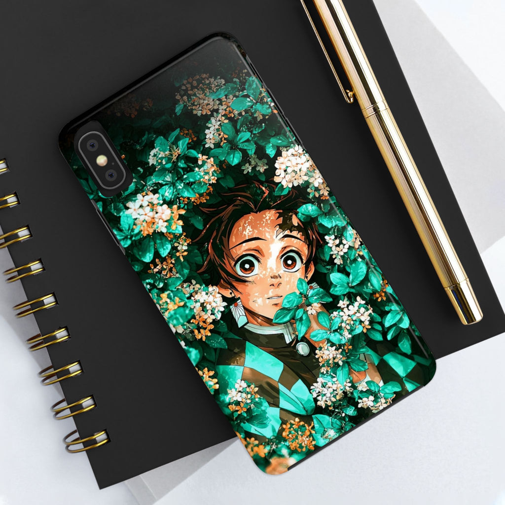 Floral Fantasy Tough Phone Cases | Trendy Phone Cover | Unique Gift for Nature Lovers | Durable Protection | Anime-Inspired Design