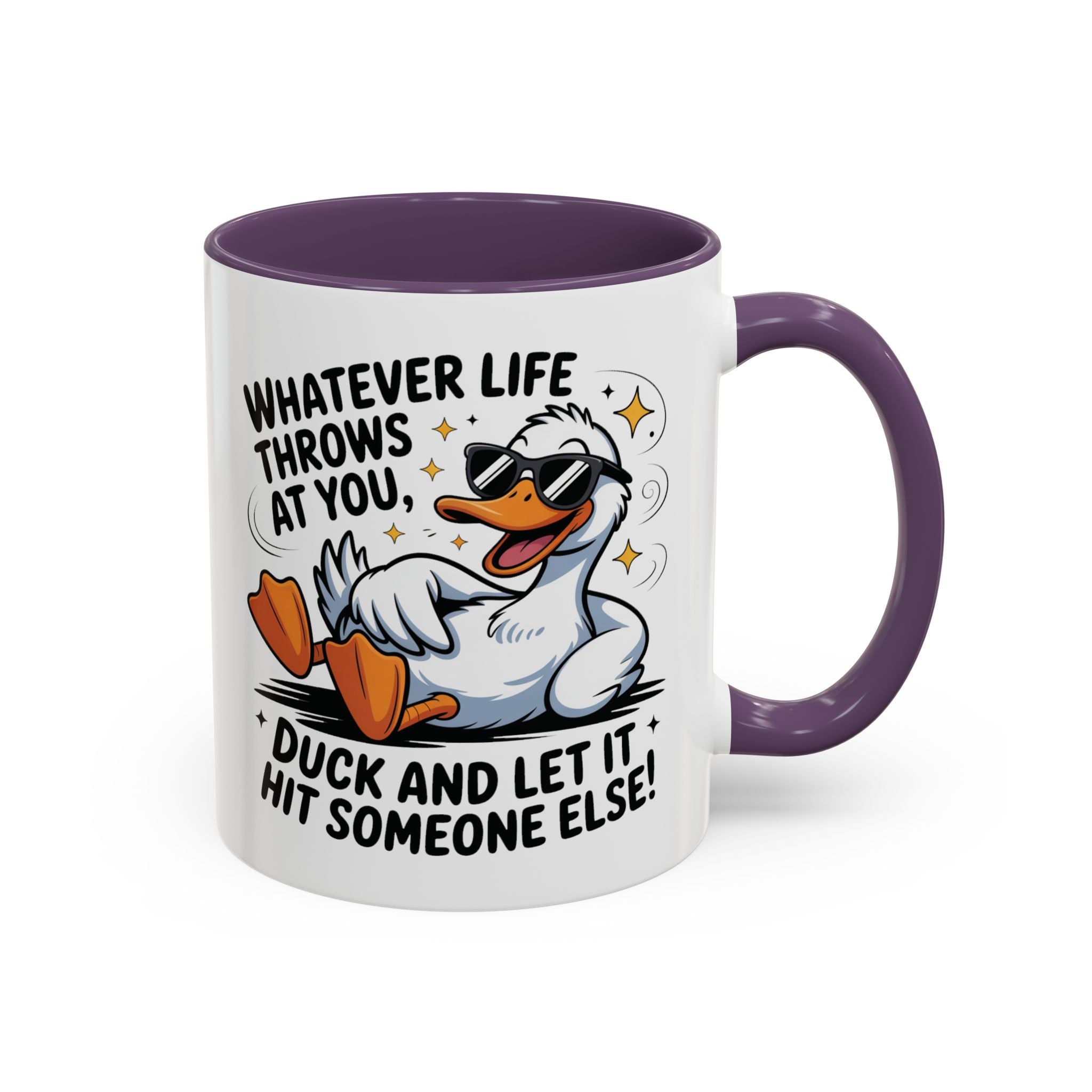 Duck Humor Coffee Mug - Fun Gift for Friends, Inspirational Mug, Quirky Kitchen Decor, Unique Birthday Present, Positive Vibes