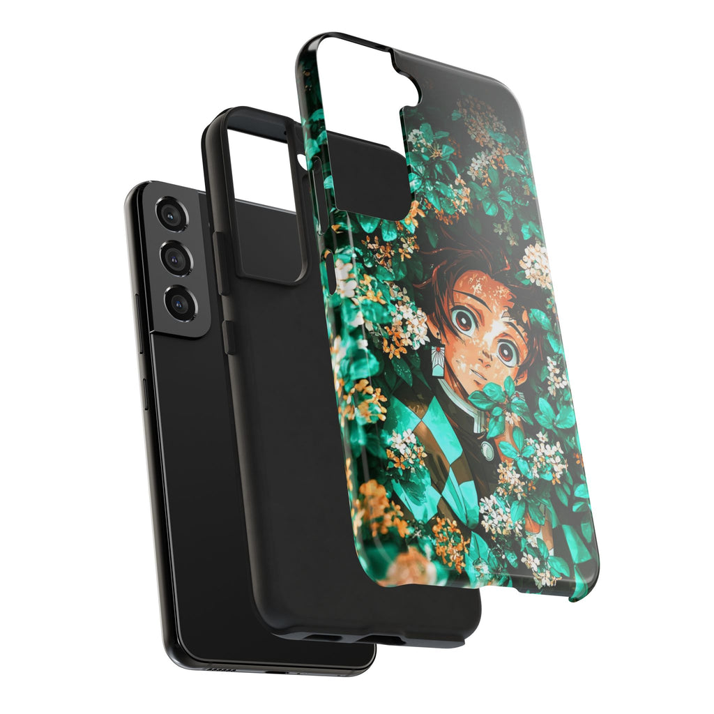 Floral Fantasy Tough Phone Cases | Trendy Phone Cover | Unique Gift for Nature Lovers | Durable Protection | Anime-Inspired Design