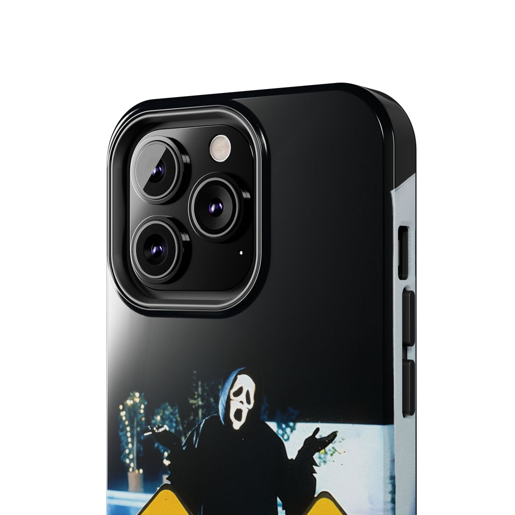 Spooky Phone Cases with Safety and Death Design, Halloween Gift, Horror Movie Merch, Unique Phone Accessories, Fun and Functional