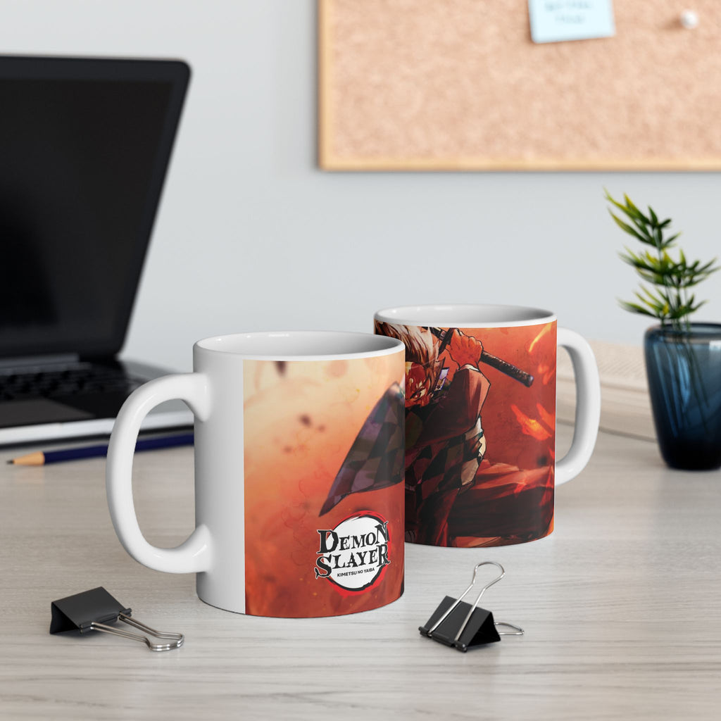 Demon Slayer Tanjiro Ceramic Mug (11oz & 15oz) — Anime Action Coffee Cup
