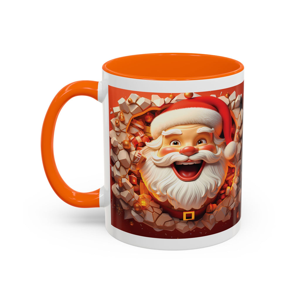 Cheerful Santa Accent Coffee Mug - Perfect for Xmas, Holiday Gifts, Cozy Mornings, Festive Decor, Coffee Lovers
