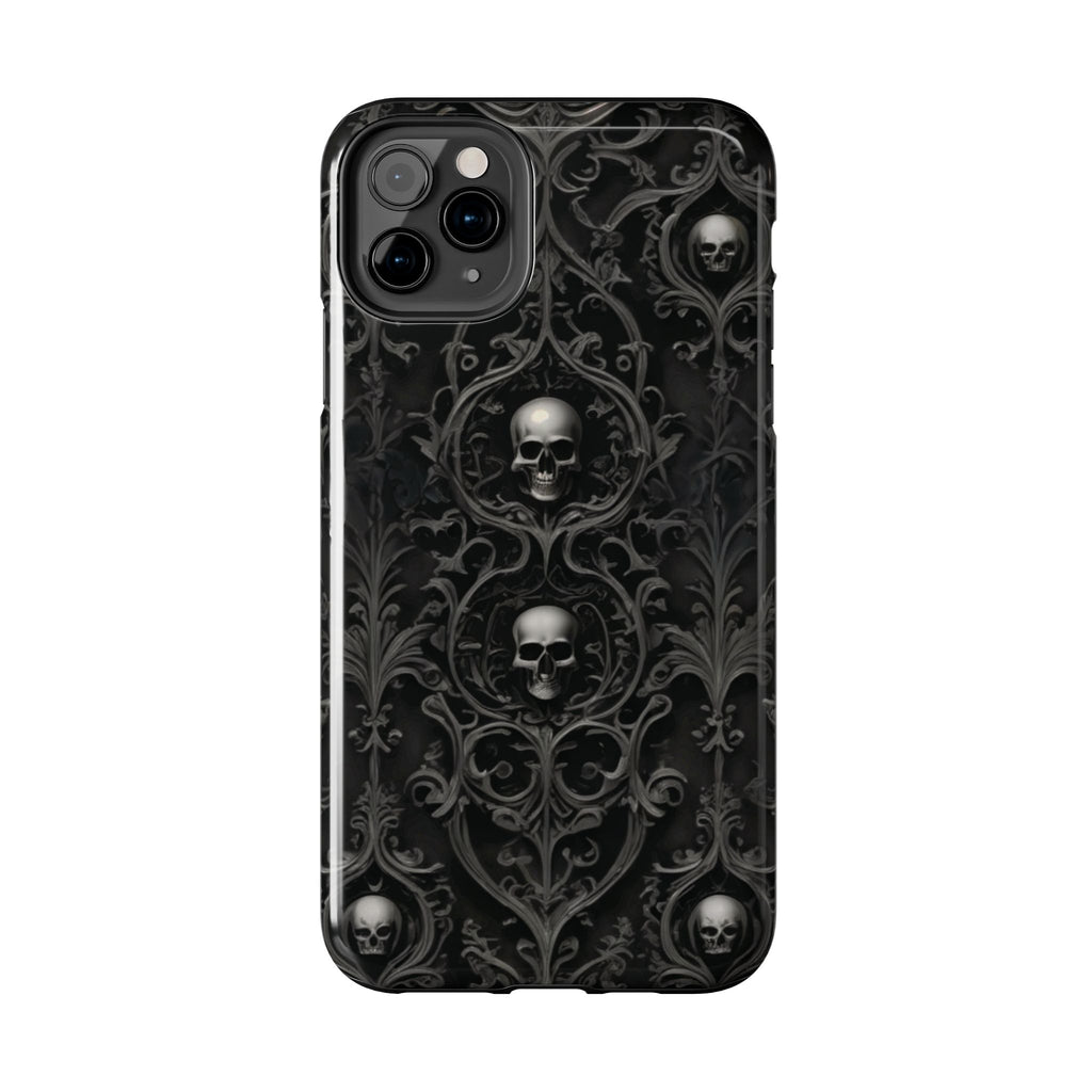 Gothic Skull Phone Cases - Tough Protection, Unique Gift for Halloween, Dark Aesthetic Accessory for Men and Women, Trendy Phone Cover