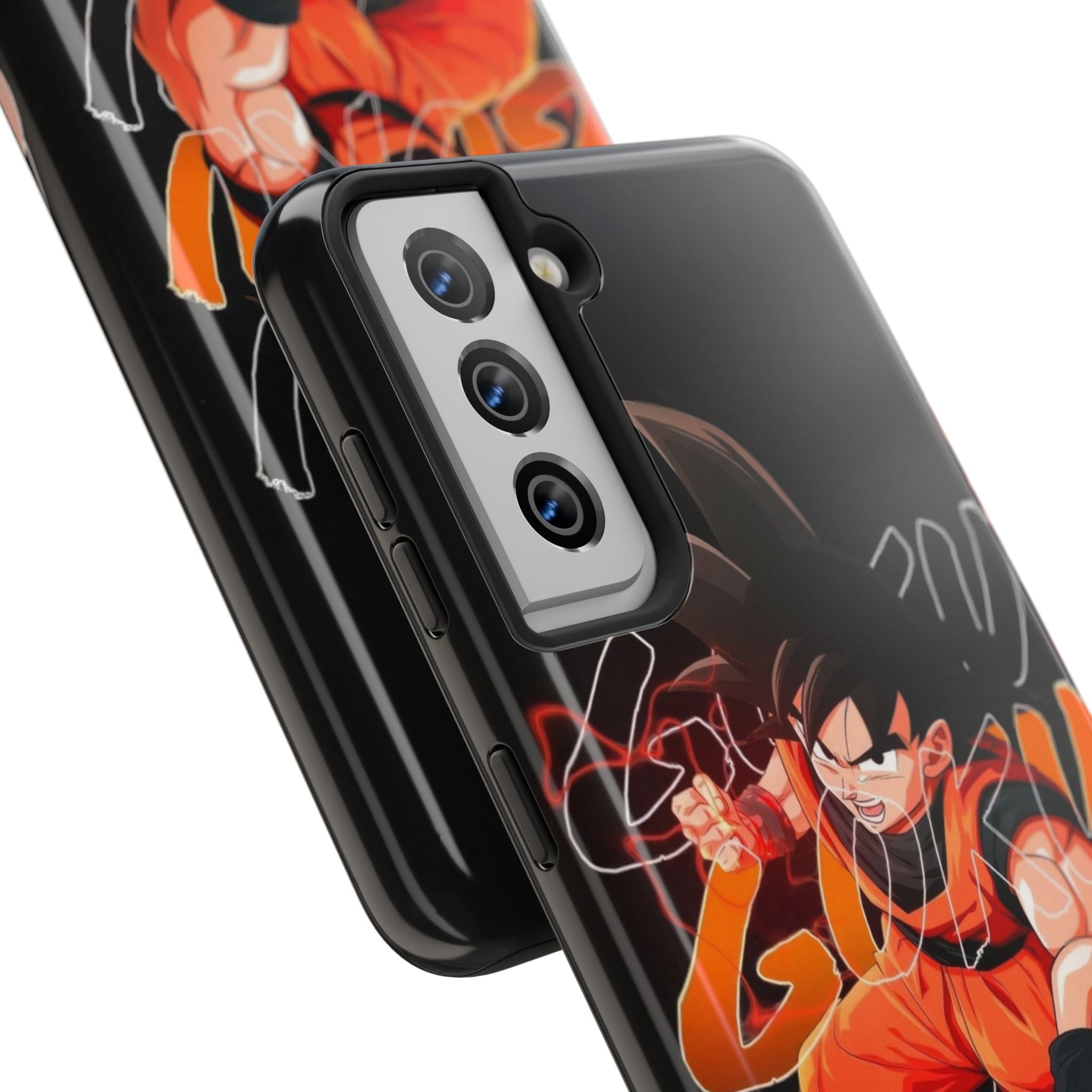 Anime Tough Phone Cases, Goku Strength Case, Durable Phone Cover, Gaming Phone Accessory, Cartoon Phone Case, Gift for Fans