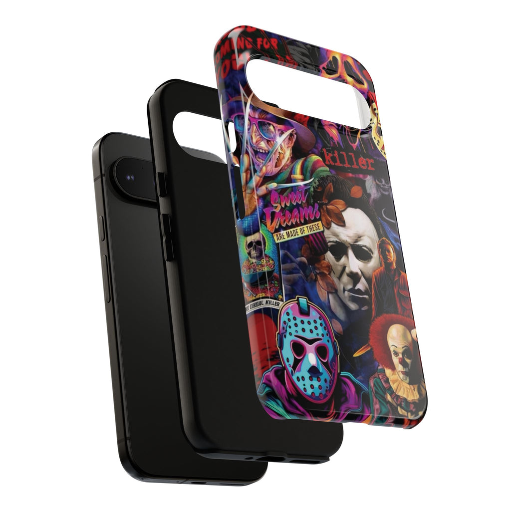 Horror Movie Collage Phone Case — Classic Slasher Icons (Michael Myers, Jason, Freddy, Ghostface, Pennywise)