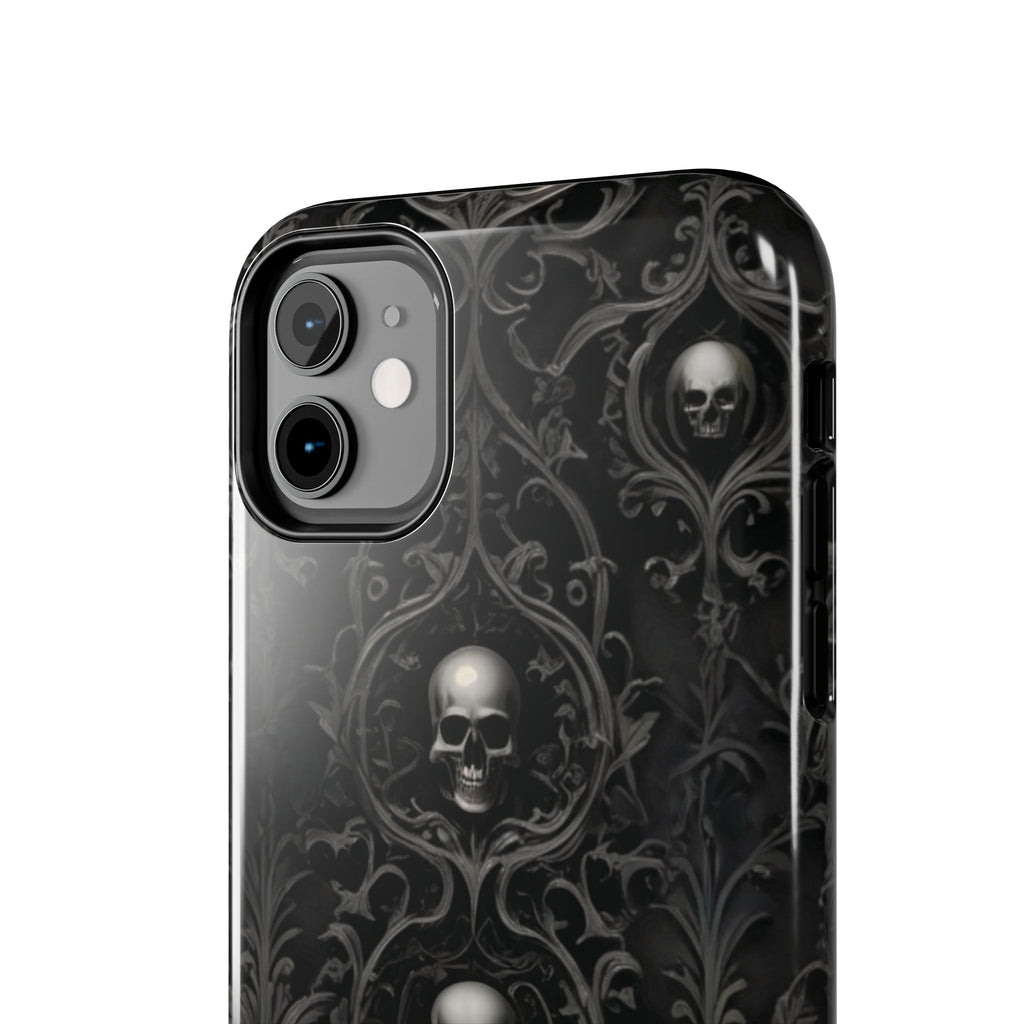 Gothic Skull Phone Cases - Tough Protection, Unique Gift for Halloween, Dark Aesthetic Accessory for Men and Women, Trendy Phone Cover