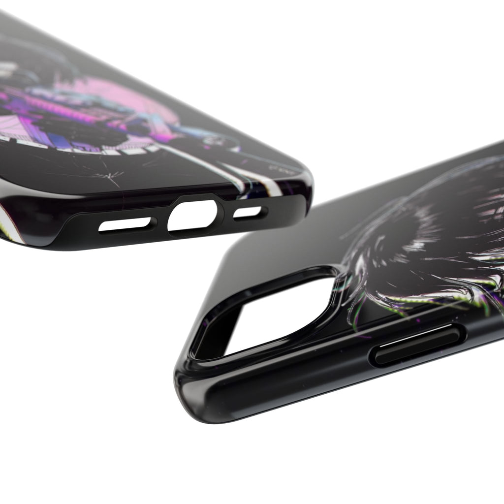 Anime-Style Tough Phone Cases with Edgy Designs, Perfect for Gamers, Cyberpunk Lovers, Gifts for Birthdays, Holidays, and Cosplay