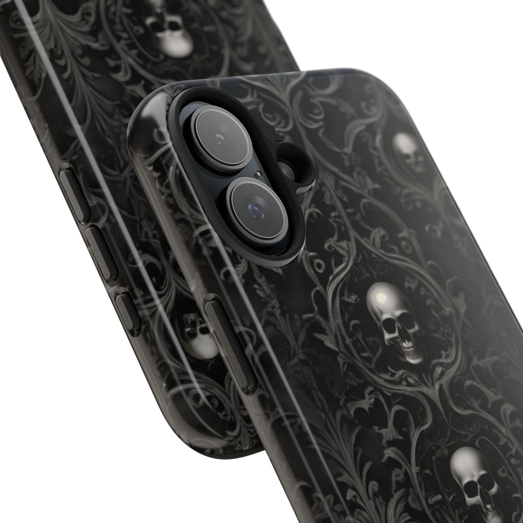 Gothic Skull Phone Cases - Tough Protection, Unique Gift for Halloween, Dark Aesthetic Accessory for Men and Women, Trendy Phone Cover