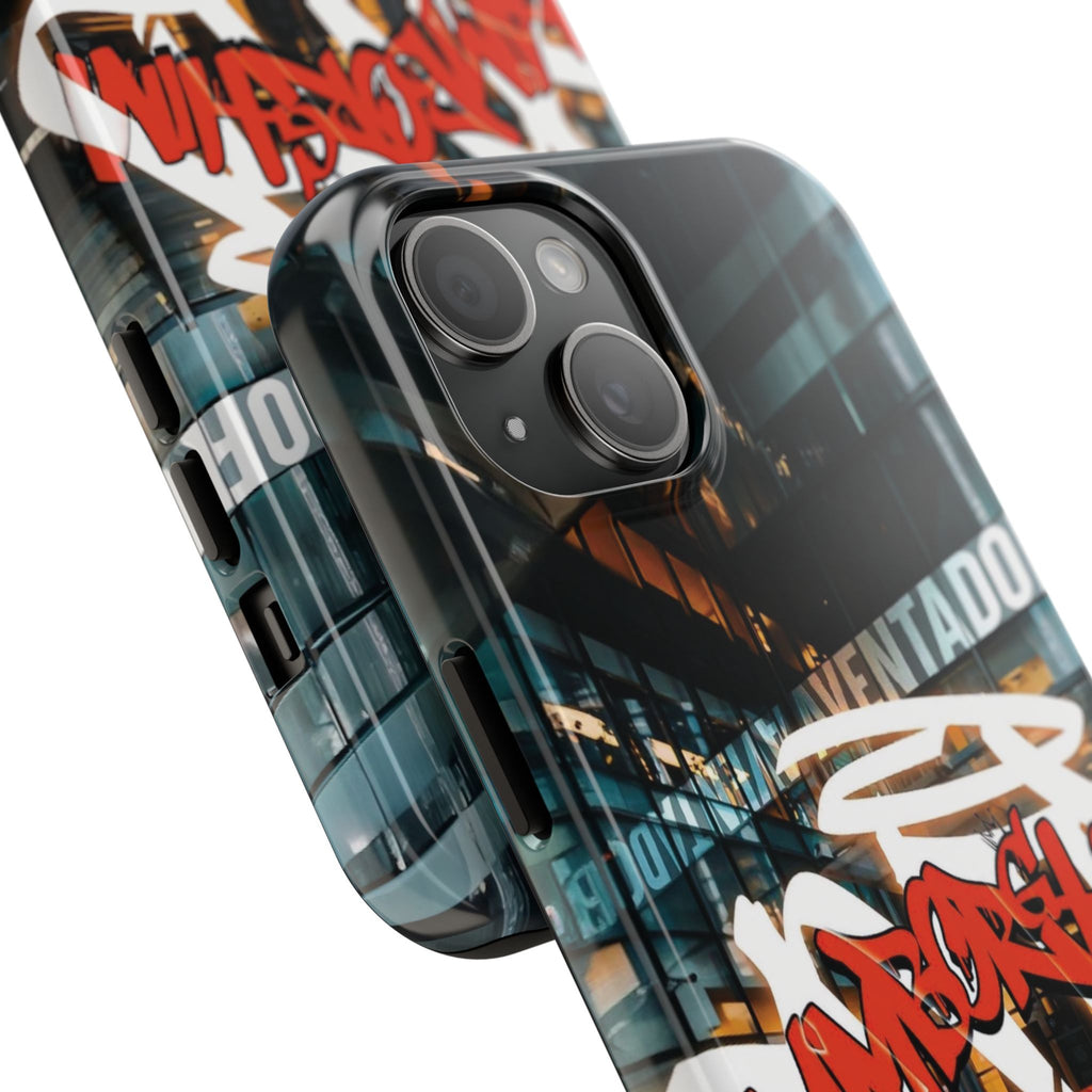 Urban Graffiti Tough Phone Case - Red Lamborghini Design