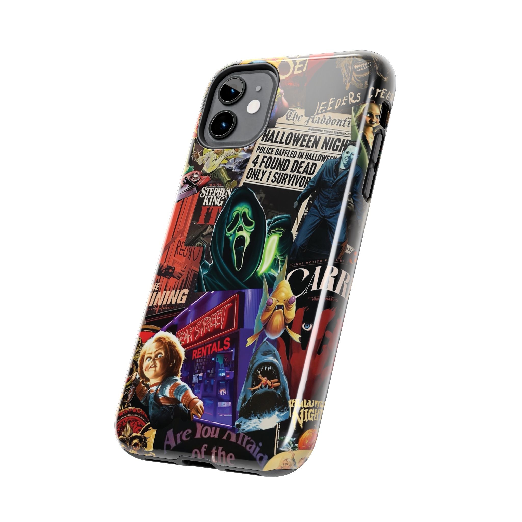 Spooky Horror Movie Phone Case | Tough Phone Cases for Horror Lovers, Halloween Gifts, Unique Accessories, Movie Night Essentials, [...]