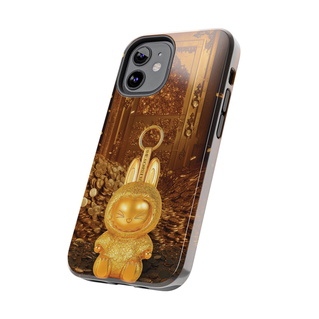 Luxurious Rabbit Phone Case, Golden Bunny Phone Cover, Tough Phone Cases, Cute Rabbit Holder, Unique Gift Idea, Stylish Mobile Protector