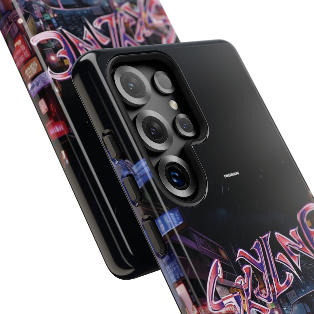 Retro Skyline Phone Case — Neon Night Street Racing Design