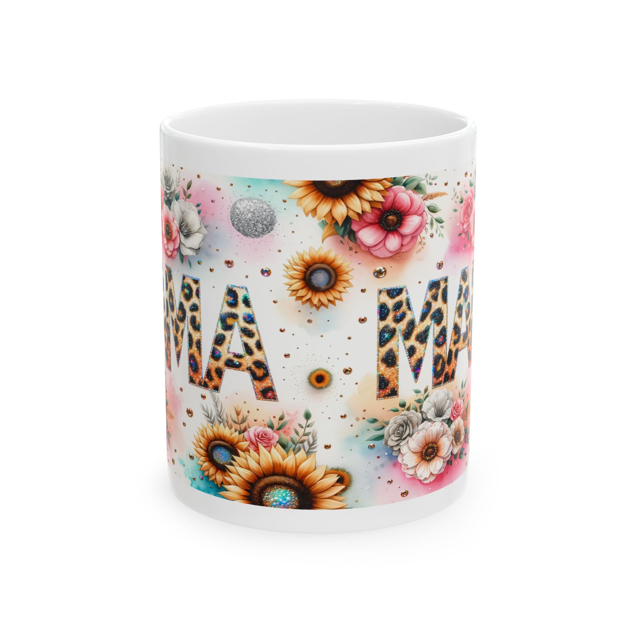 Floral Mama Mug - Perfect Gift for Moms, Coffee Lover, Birthday, Mother's Day, Home Decor, Cute Kitchen Accessories