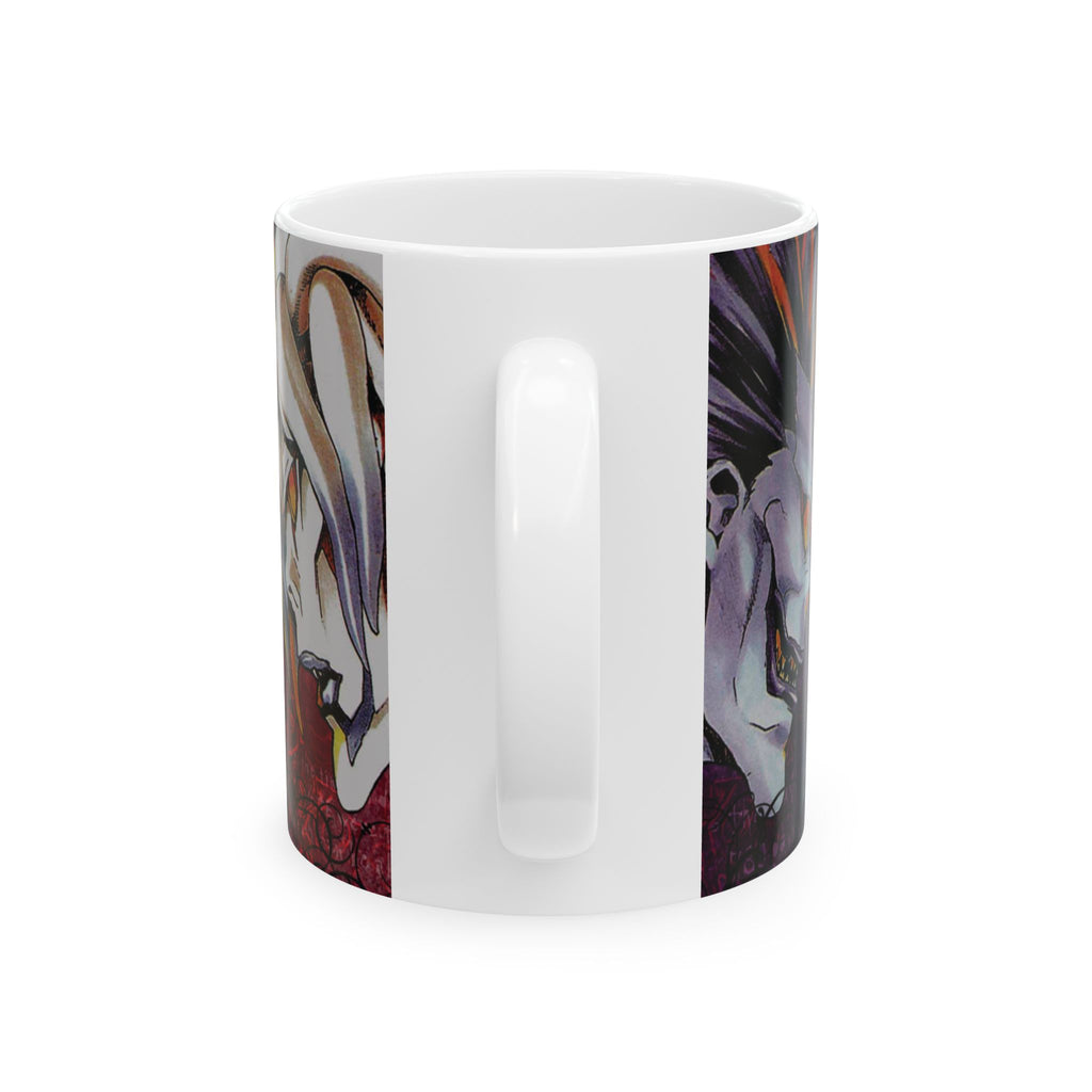 Anime Character Collage Mug — Dark Aesthetic Ceramic Coffee Cup (11oz, 15oz)