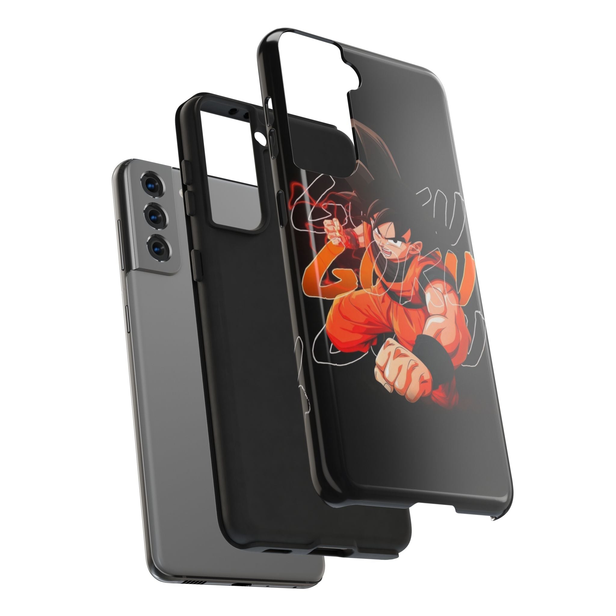 Anime Tough Phone Cases, Goku Strength Case, Durable Phone Cover, Gaming Phone Accessory, Cartoon Phone Case, Gift for Fans