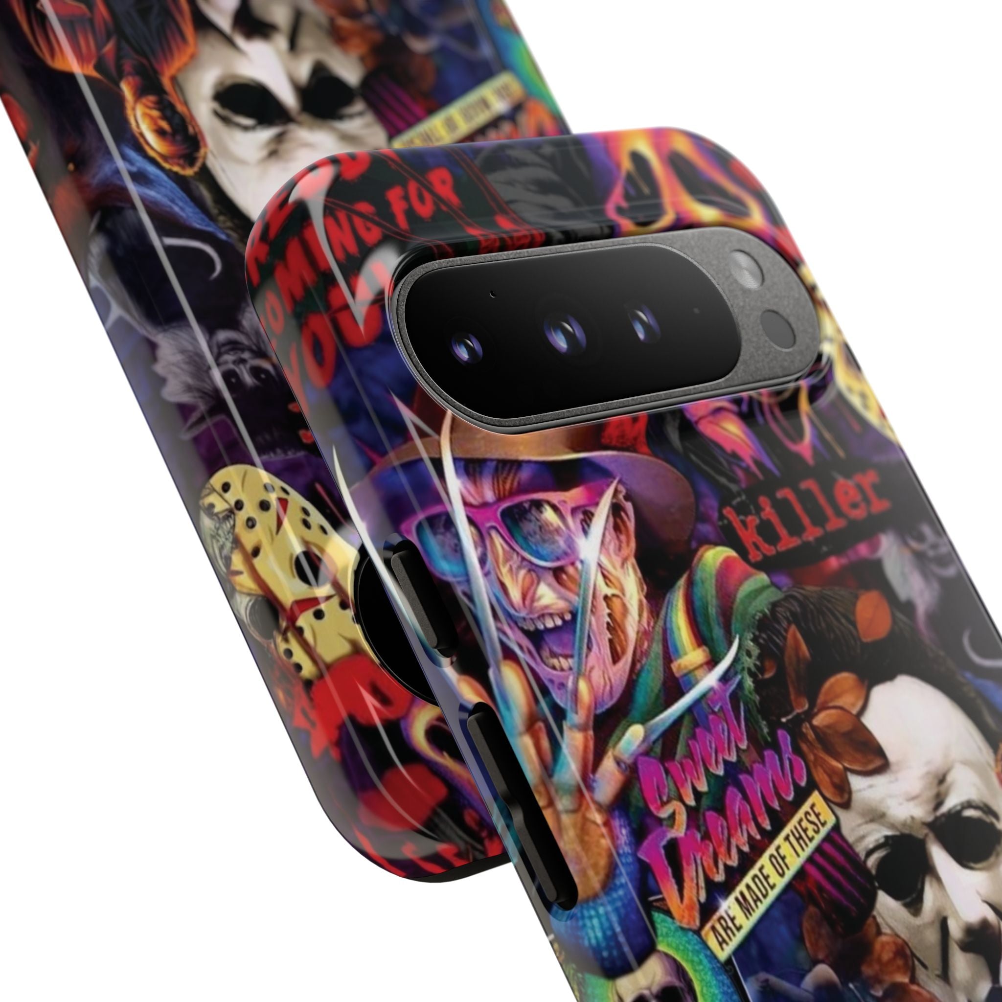 Horror Movie Collage Phone Case — Classic Slasher Icons (Michael Myers, Jason, Freddy, Ghostface, Pennywise)
