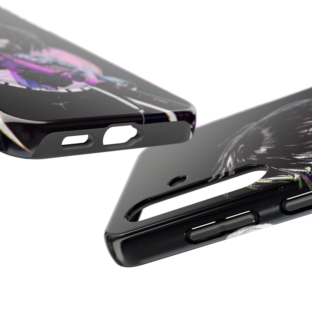 Anime-Style Tough Phone Cases with Edgy Designs, Perfect for Gamers, Cyberpunk Lovers, Gifts for Birthdays, Holidays, and Cosplay