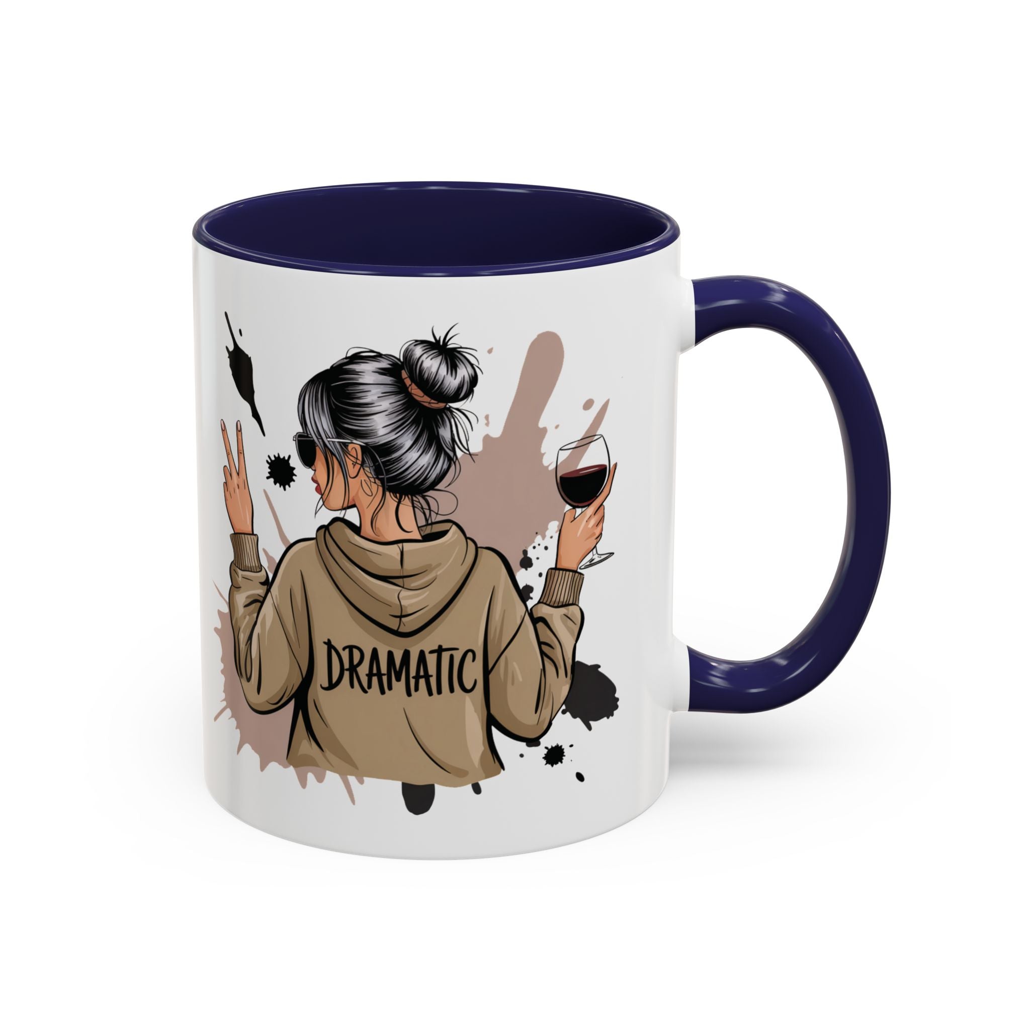 Dramatic Accent Coffee Mug | Fun Coffee Cup for Trendy Tea Lovers, Perfect Gift for Every Occasion, Quirky Drinkware