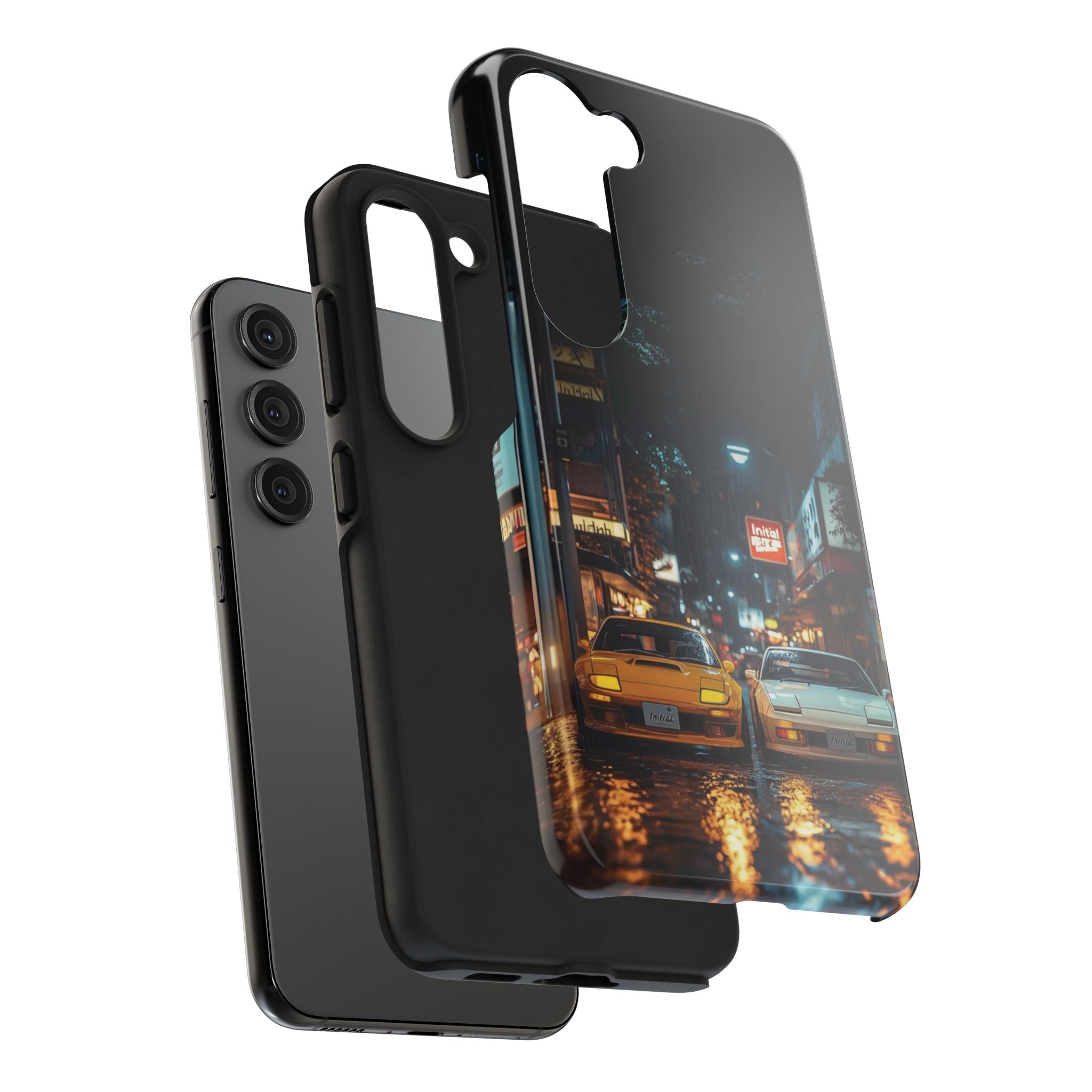 Night Cityscape Phone Cases, Urban Aesthetic Case, Tough Protection Case, Perfect Gift for Car Lovers, Ideal for Birthdays, Holidays