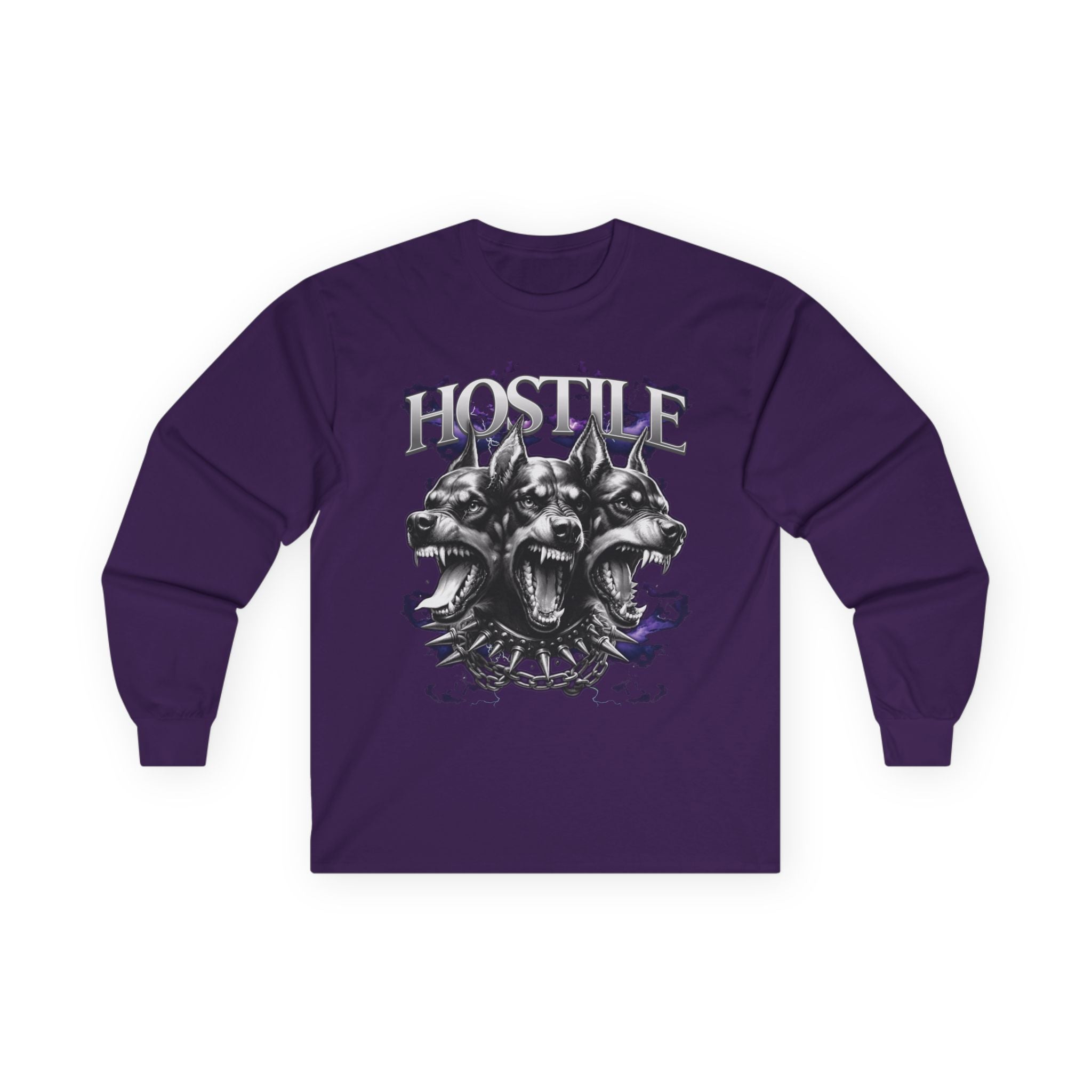 Hostile Graphic Long Sleeve Tee, Unisex Long Sleeve T-Shirt, Edgy Streetwear Top, Casual Everyday Wear, Gift for Music Lovers
