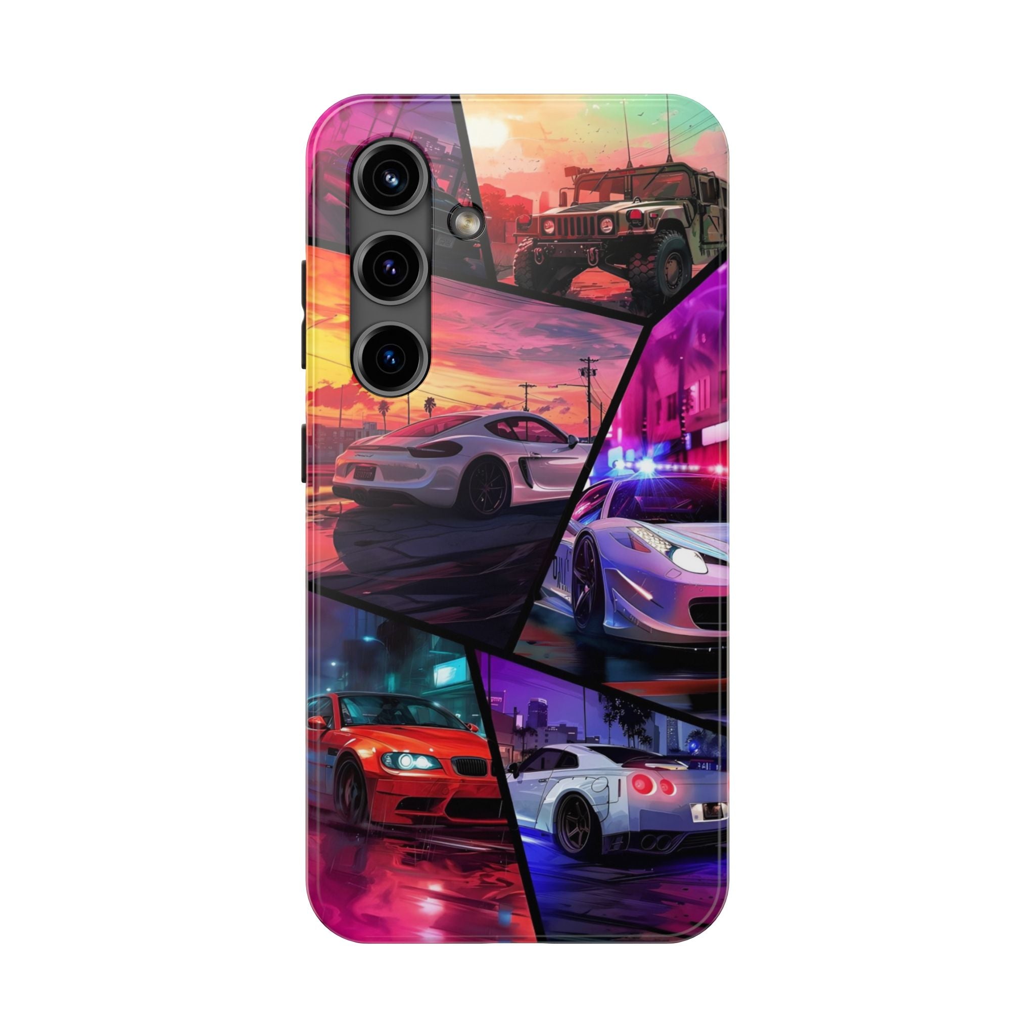 Vibrant Automotive Tough Phone Cases for Car Enthusiasts