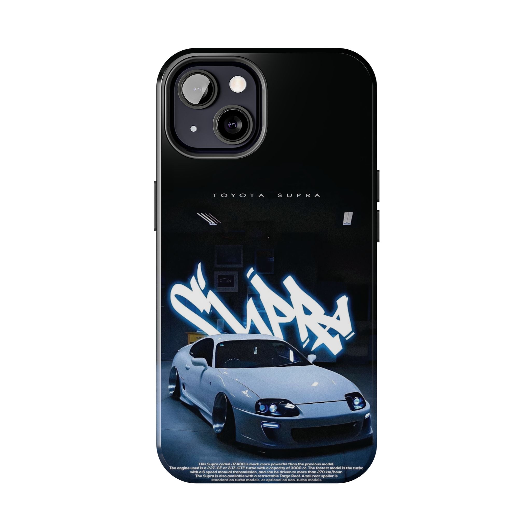 Toyota Supra Graffiti Phone Case - Tough & Stylish Protection for Car Enthusiasts
