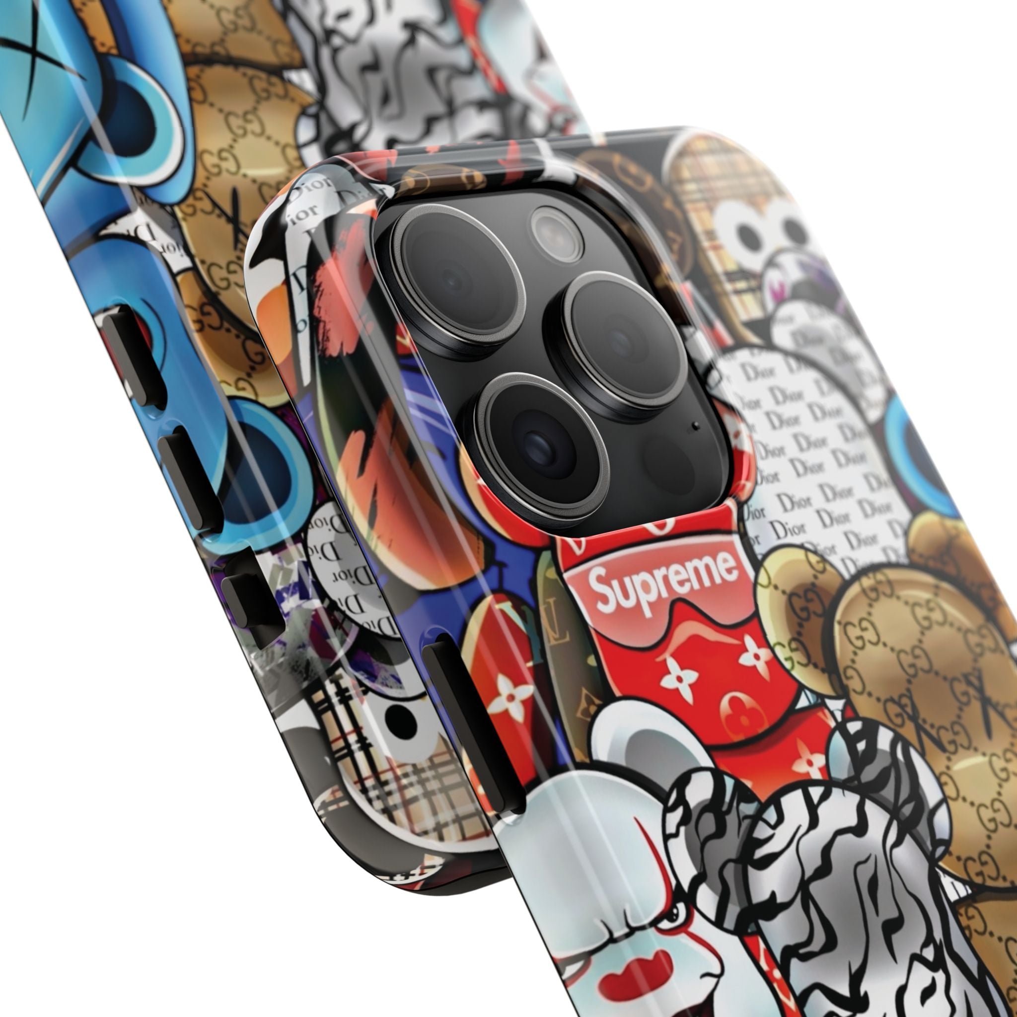 Trendy Bear Phone Case: Stylish Tough Protector for Streetwear Lovers, Gift for Teens, Unique Accessories for Holiday Celebrations