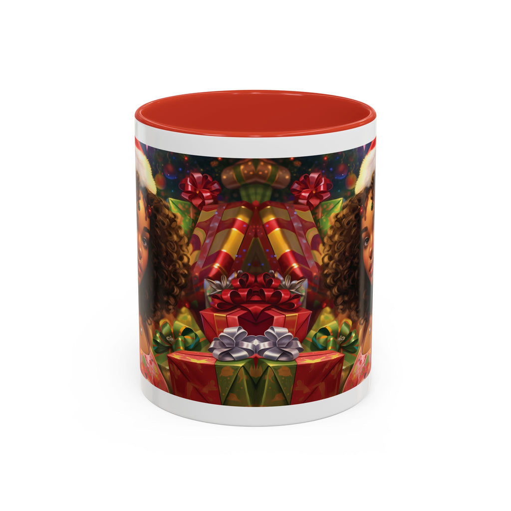 Festive Holiday Coffee Mug, Christmas Gift Mug, Colorful Accent Mug, Cozy Winter Decor, Unique Holiday Drinkware