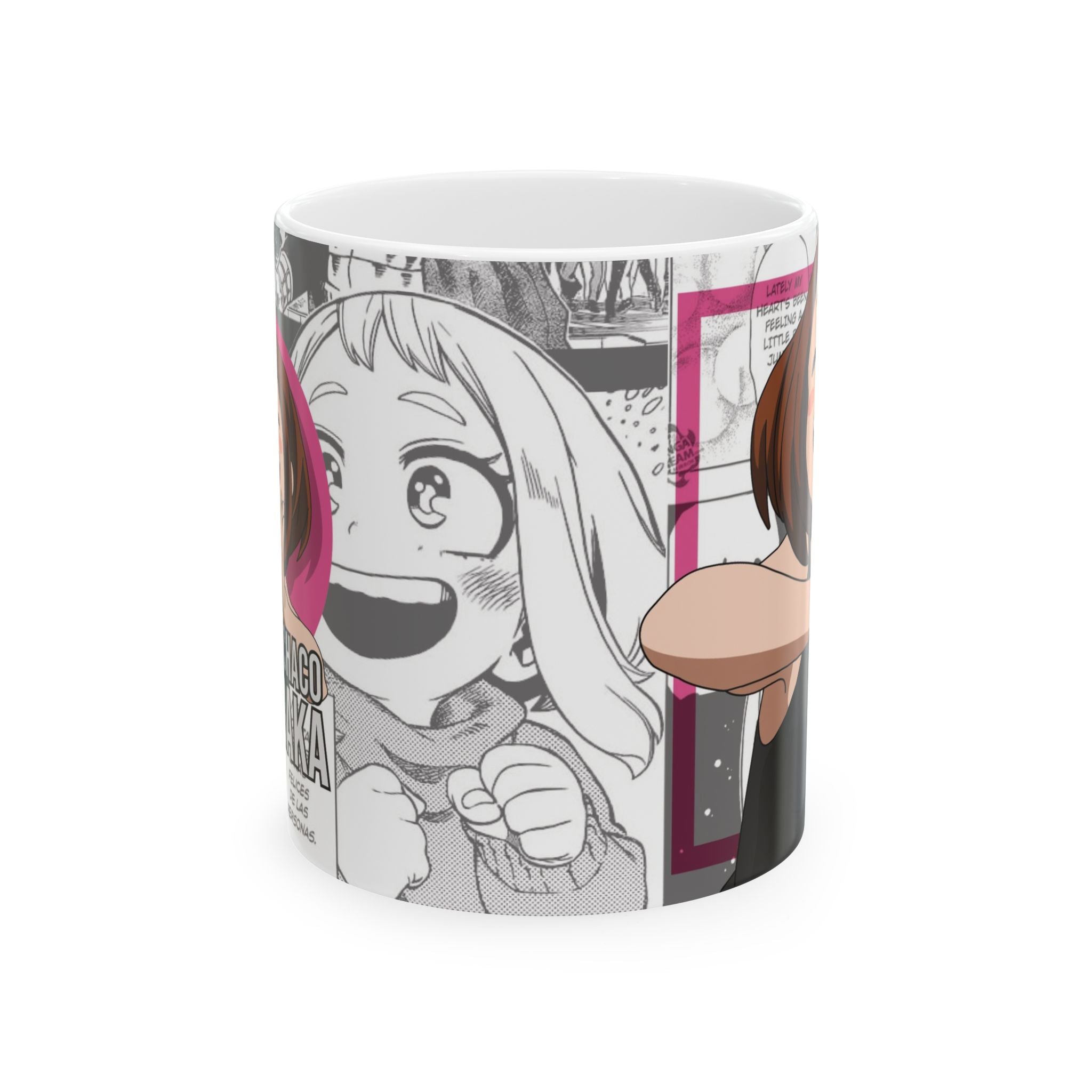 Anime Character Collage Ceramic Mug – Cute Chibi Girls Coffee Cup (11oz/15oz)